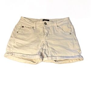 white Hudson denim shorts